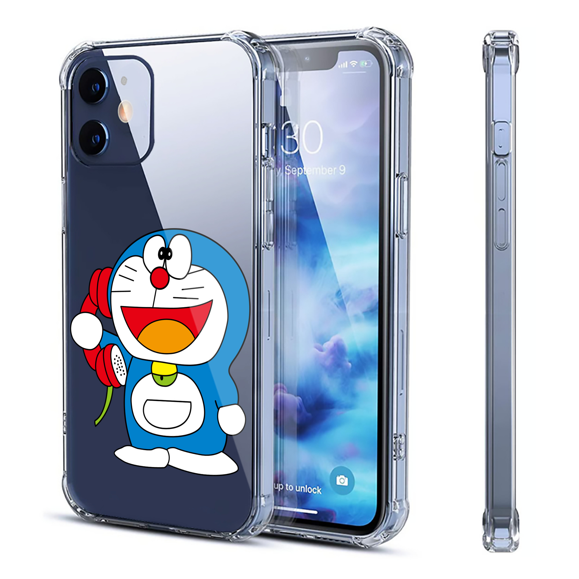 （画像用） ドラえもん Doraemon 【iPhone 12シリーズ対応】透明スマホケース（クリアソフトケース）